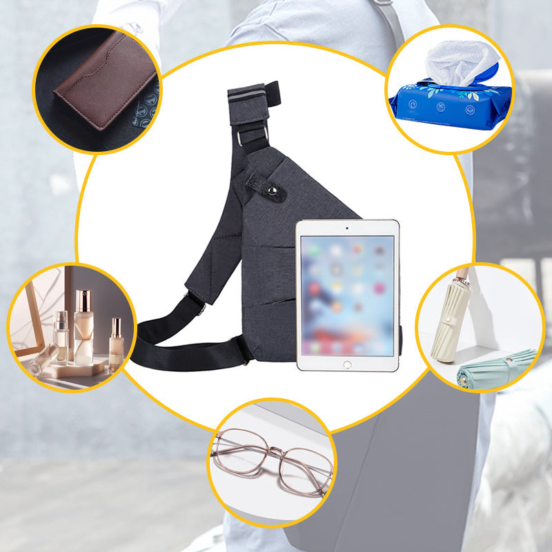 Elegante anti-diefstal schoudertas voor dames, zwart, ergonomisch, weerbestendig, veilig en stijlvol, 29x23x25 cm.