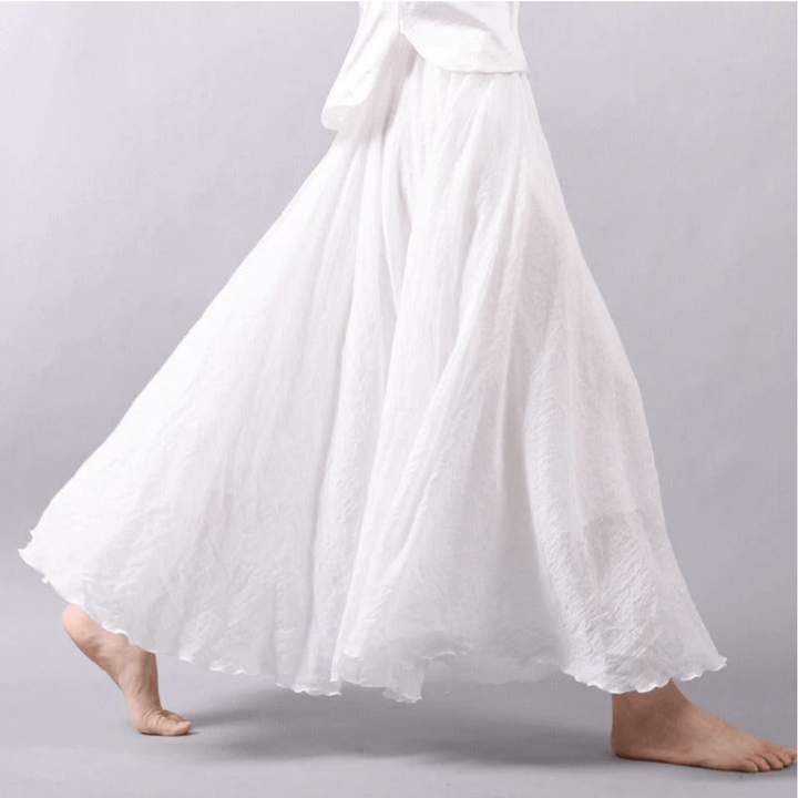 Elegante bohemian maxi rok voor dames, vloeiend en stijlvol, perfect voor zomerse dagen en strandmode.