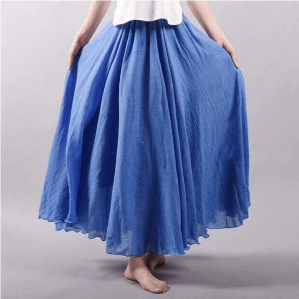 Vloeiende dames bohemian maxi rok, ideaal voor de zomer, strand of een casual chic outfit.