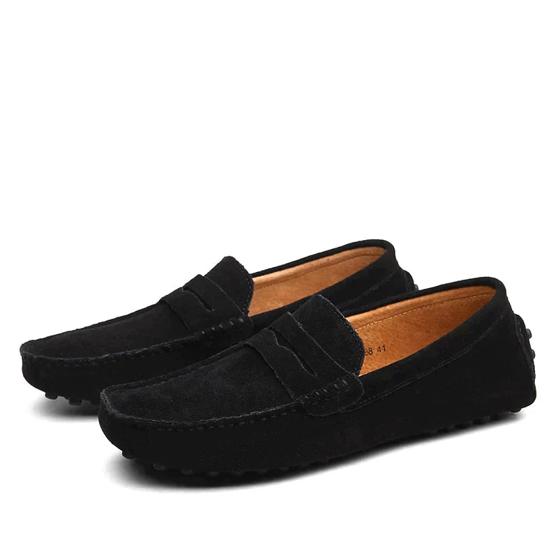 Heren suède loafers in bruin, met antislipzool, elegant design en optimaal draagcomfort