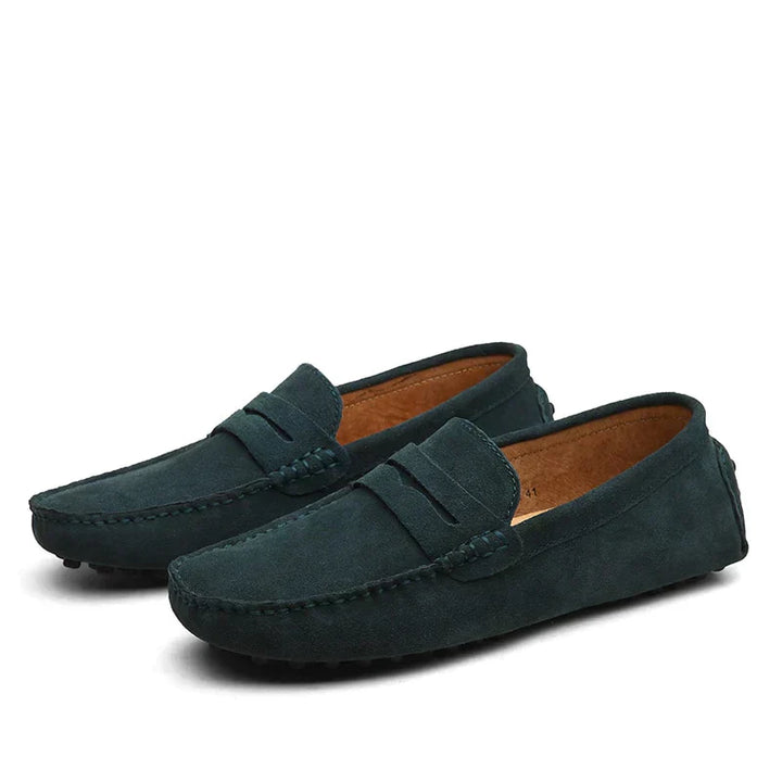 Heren suède loafers in bruin, met antislipzool, elegant design en optimaal draagcomfort