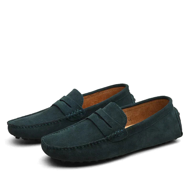 Heren suède loafers in bruin, met antislipzool, elegant design en optimaal draagcomfort