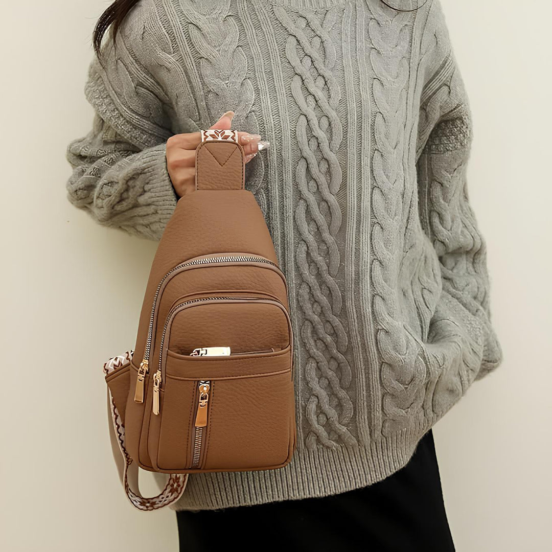 Elegante dames anti-diefstal crossbody tas, veelzijdig en veilig, met meerdere binnenvakken en waterbestendig materiaal.