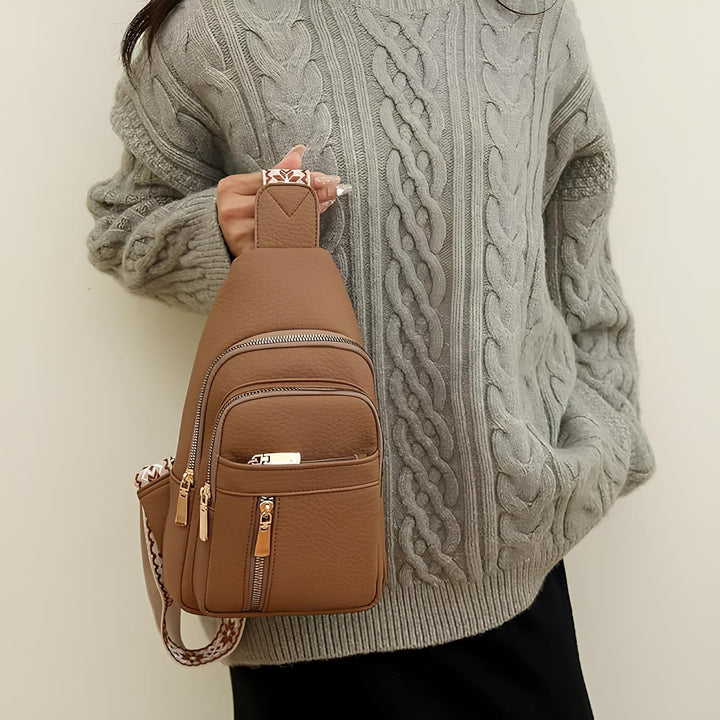 Elegante dames anti-diefstal crossbody tas, veelzijdig en veilig, met meerdere binnenvakken en waterbestendig materiaal.