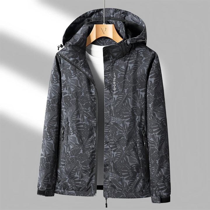 Elegante dames capuchonjas, waterdicht, winddicht, modern ontwerp, ideaal voor regenachtig weer, stijlvolle buitenkleding.