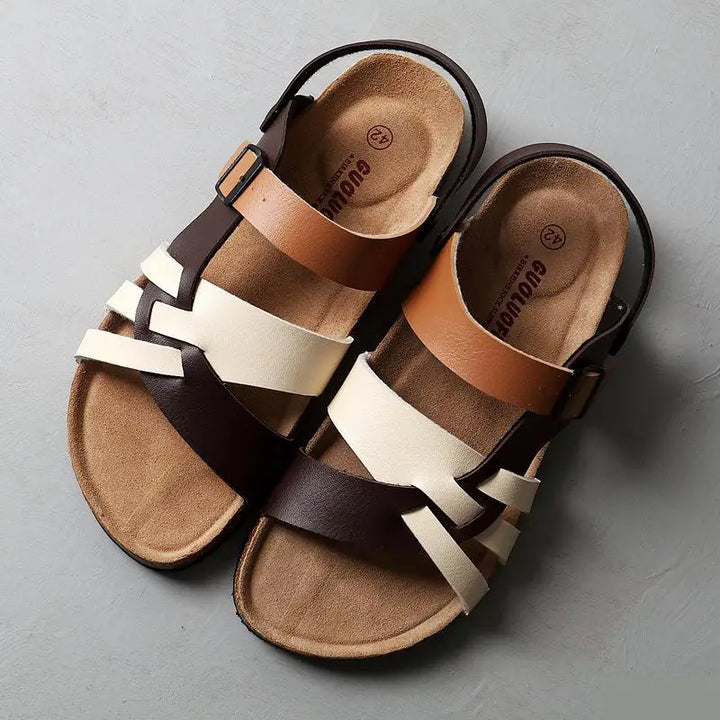 Stijlvolle dames leren sandalen voor comfort de hele dag.