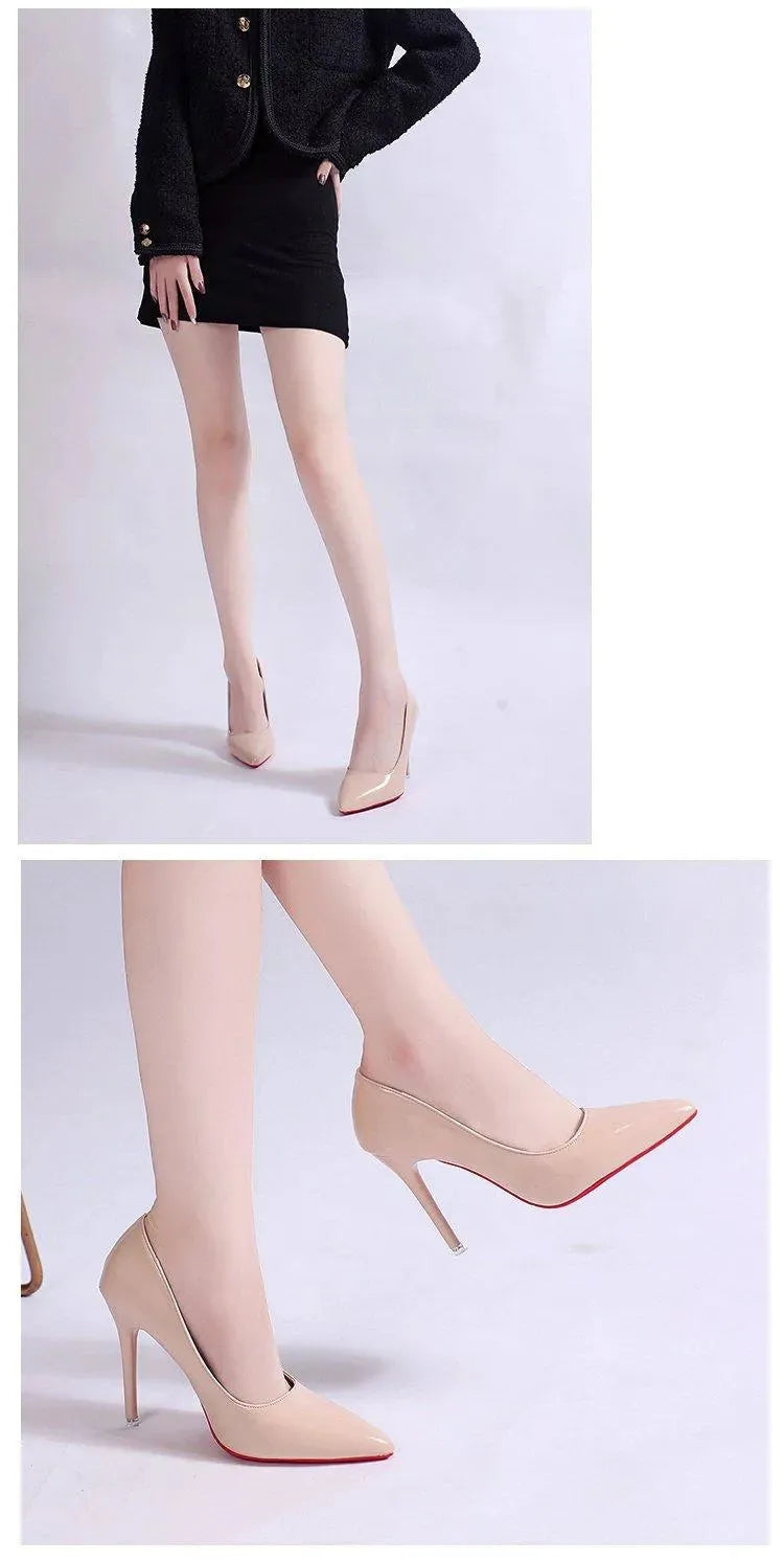 Elegante dames plateau stiletto pumps met hoge hakken, effen kleur, veelzijdig voor dagelijks gebruik en speciale gelegenheden.