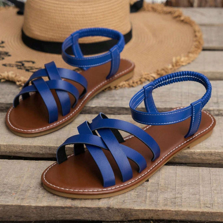 Blauwe damessandalen met een elegant ontwerp, perfect voor een modieuze en comfortabele zomer.