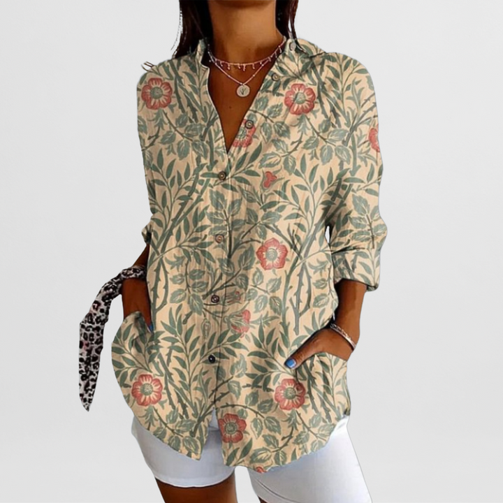Elegante damesblouse, lichtblauw, gemaakt van premium katoen, veelzijdig voor kantoor en dagelijks gebruik, kreukvrij en chic.