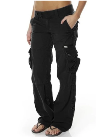 Stijlvolle damesbroek in effen kleur, ideaal voor de modebewuste vrouw, verkrijgbaar in verschillende maten.