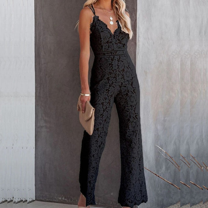 Comfortabele dames jumpsuit met flatterende hoge taille, modieuze look voor dagelijks gebruik of zomerse dagen.