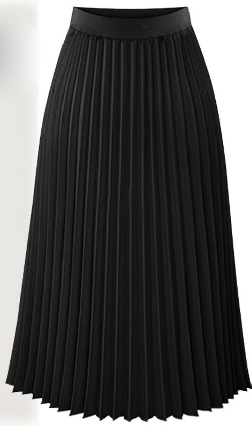 Elegante dames plooirok met hoge taille, ideaal voor zowel casual als chique lente- en zomerlooks.