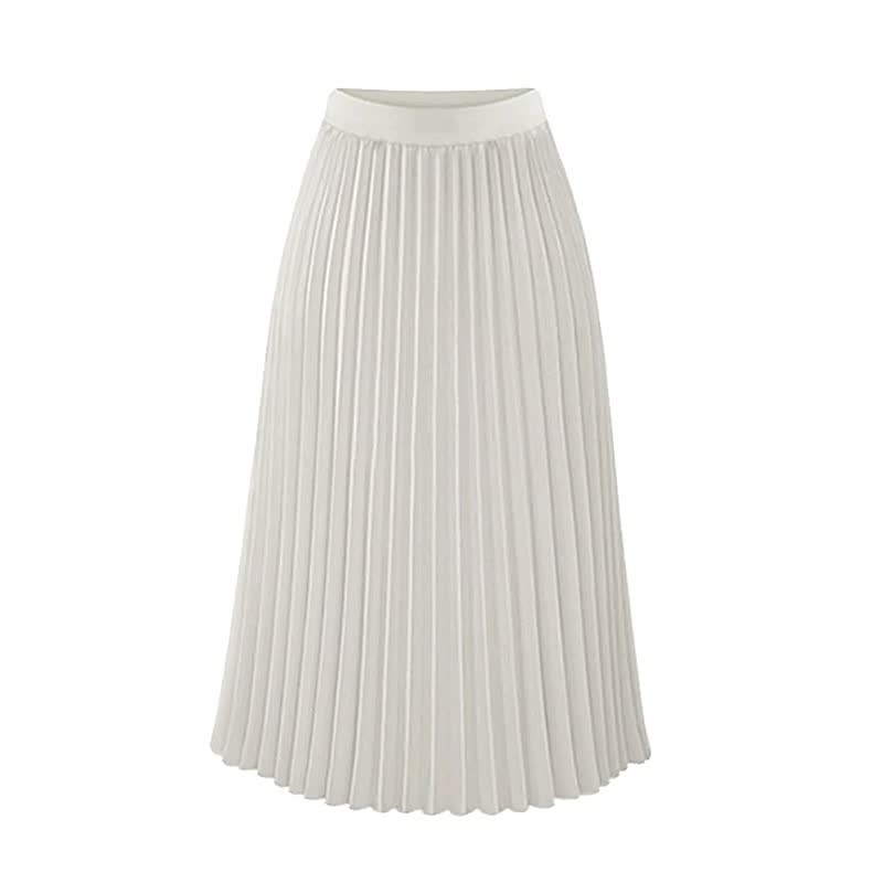 Chique dames plooirok met hoge taille, perfect voor een elegante uitstraling in de lente en zomer.