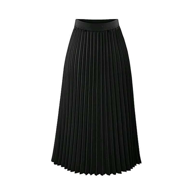 Comfortabele damesrok met plooien en hoge taille, een veelzijdige toevoeging aan je vrouwenmode collectie.