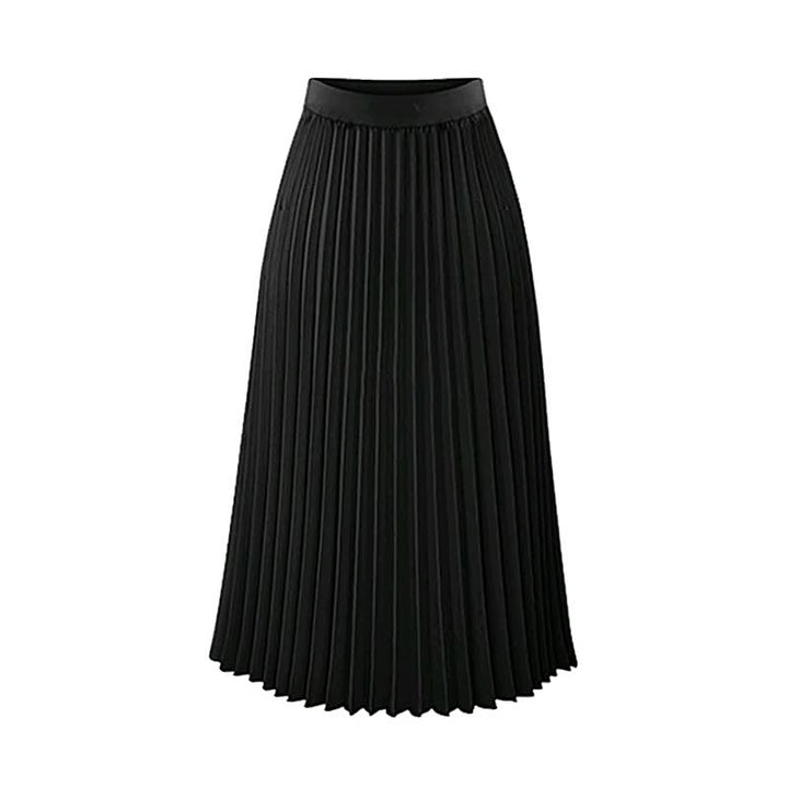 Comfortabele damesrok met plooien en hoge taille, een veelzijdige toevoeging aan je vrouwenmode collectie.
