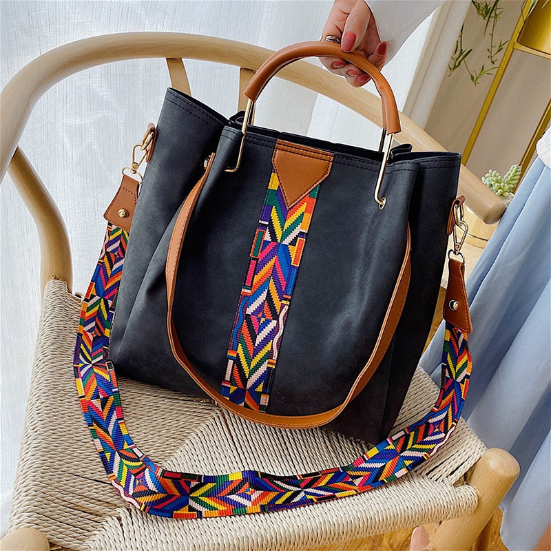 Elegante dames PU leren handtas, ruime zwarte tote bag, ideaal voor dagelijks gebruik en modebewuste vrouwen.