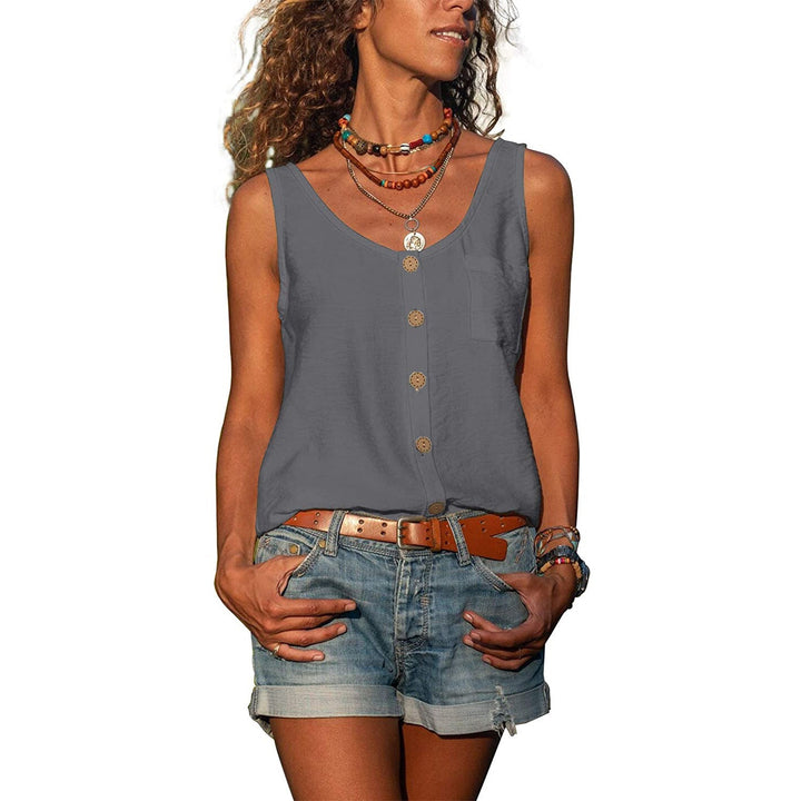 Elegante dames tanktop in Ibiza-stijl, ideaal voor zomerkleding en festivals. Comfortabel en modieus.