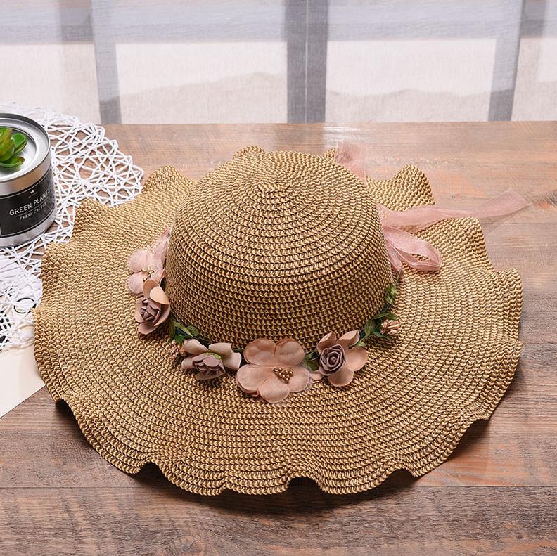SummerHat™ dames zonnehoed: stijlvolle bescherming met bloemdecoratie tegen de zon. Comfortabel accessoire.