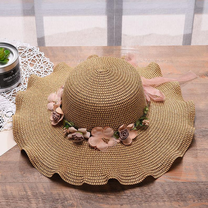 SummerHat™ dames zonnehoed: stijlvolle bescherming met bloemdecoratie tegen de zon. Comfortabel accessoire.