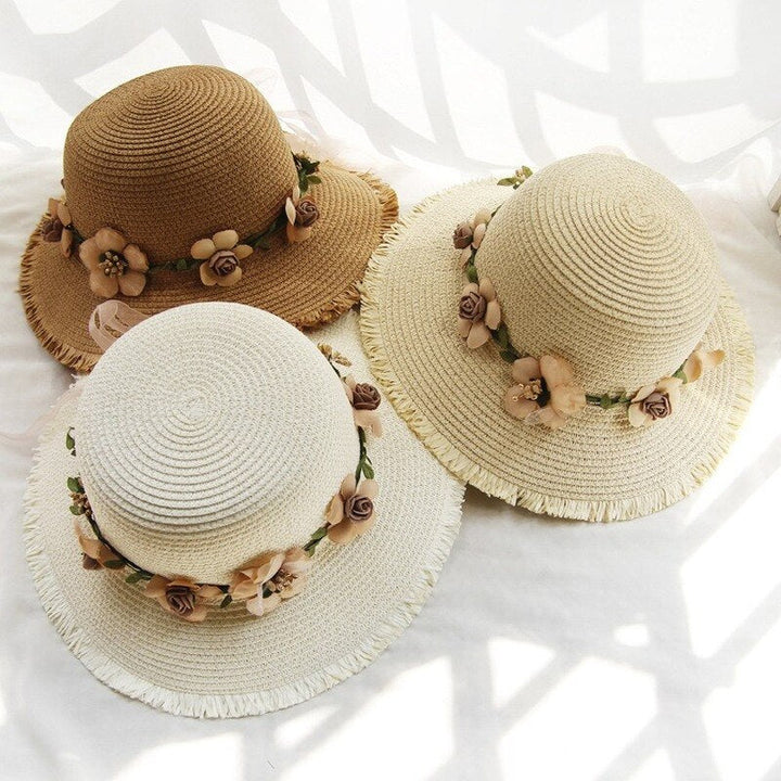 FloweryHat™ dames zonnehoed met bloemenprint. Een elegante en comfortabele zomer accessoire.