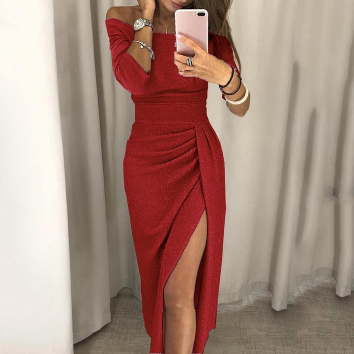 Elegante damesjurk met stretchstof, ideaal voor chique gelegenheden en comfortabel voor dagelijks gebruik.