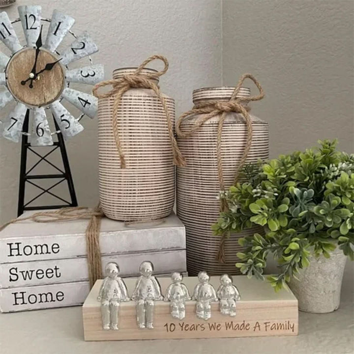Stijlvol familiebeeldje, ideaal als aandenken of persoonlijk geschenk. Eeuwige familieband.
