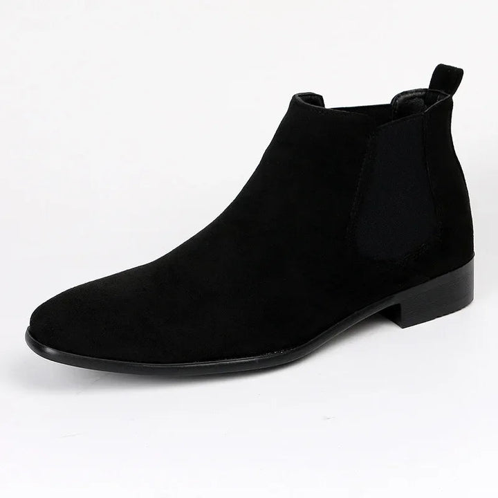 Elegante heren Chelsea laarzen met elastische zijkanten en treklus, bruin en stijlvol, perfect voor elke gelegenheid.