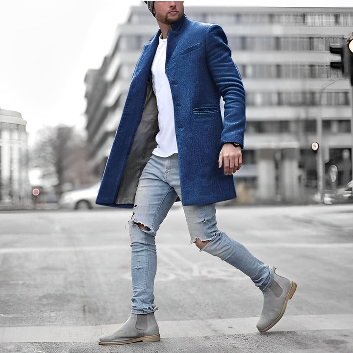 Beige herenjas, een tijdloze keuze voor stijlvolle mannen die comfort en elegantie waarderen