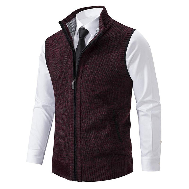 Elegant heren gilet met tijdloos design en gestructureerd patroon, ideaal voor zowel formele als casual gelegenheden, veelzijdig te combineren