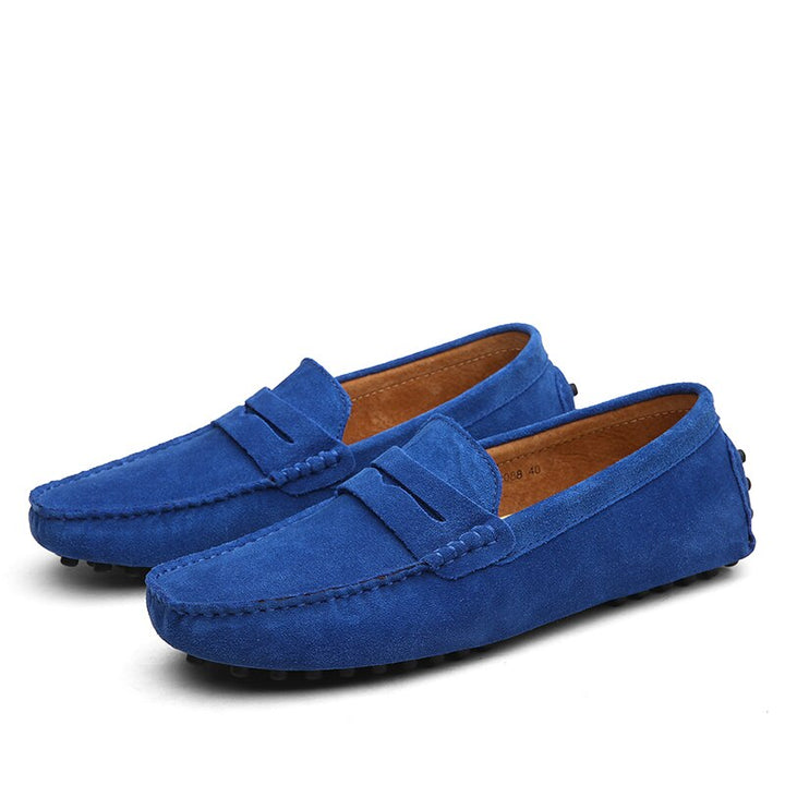 Stijlvolle Italiaanse heren loafers, comfortabele casual instappers perfect voor de zomer.