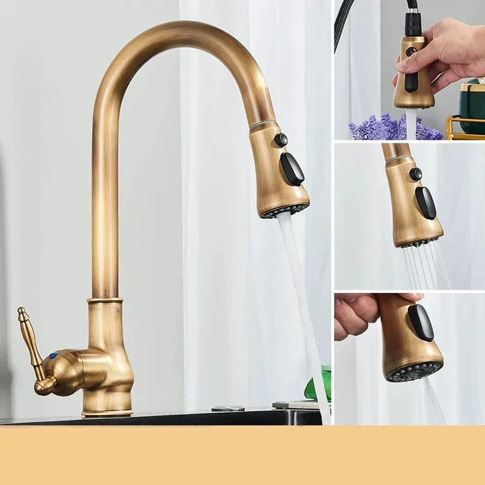Strakke mat zwarte waterkraan; minimalistisch design, perfect voor een moderne keuken.