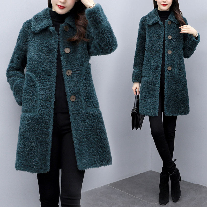AlisonsJacket: tijdloze lange damesjas. Elegante, warme winterjas voor vrouwen. Zwart, bruin, donkergroen, rood.