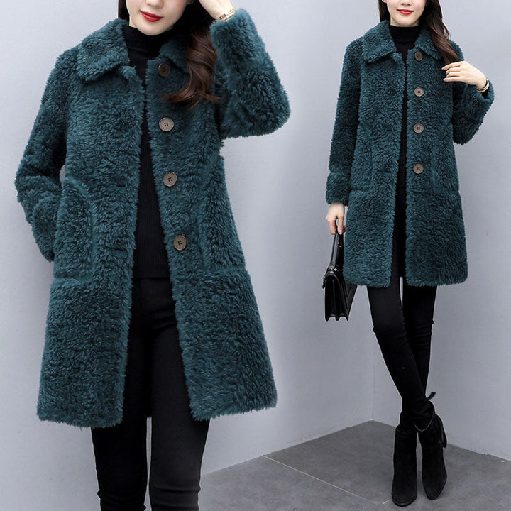 AlisonsJacket: tijdloze lange damesjas. Elegante, warme winterjas voor vrouwen. Zwart, bruin, donkergroen, rood.