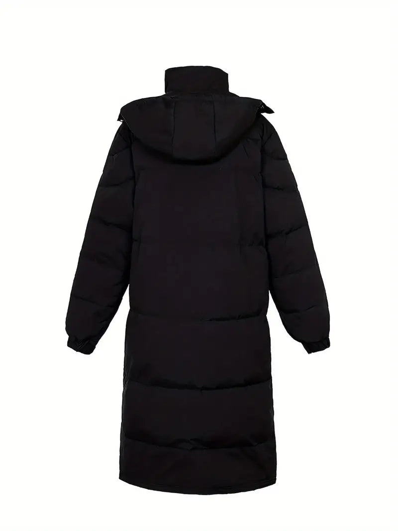 Elegante lange gewatteerde winterjas voor heren met gewatteerd design en optimale weerbescherming voor koude dagen.