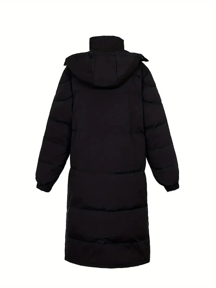 Elegante lange gewatteerde winterjas voor heren met gewatteerd design en optimale weerbescherming voor koude dagen.
