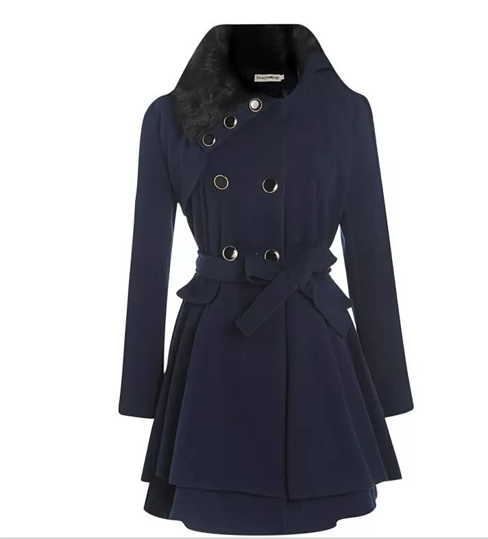 Elegante midi-lengte damesjas in stijlvol zwart, perfect als comfortabele bovenkleding voor de lente of het najaar.