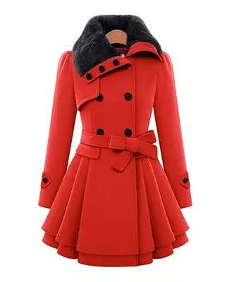 Modieuze en comfortabele PrettyCoat™ damesjas in rood of zwart, ideaal voor zowel zakelijke als casual outfits.