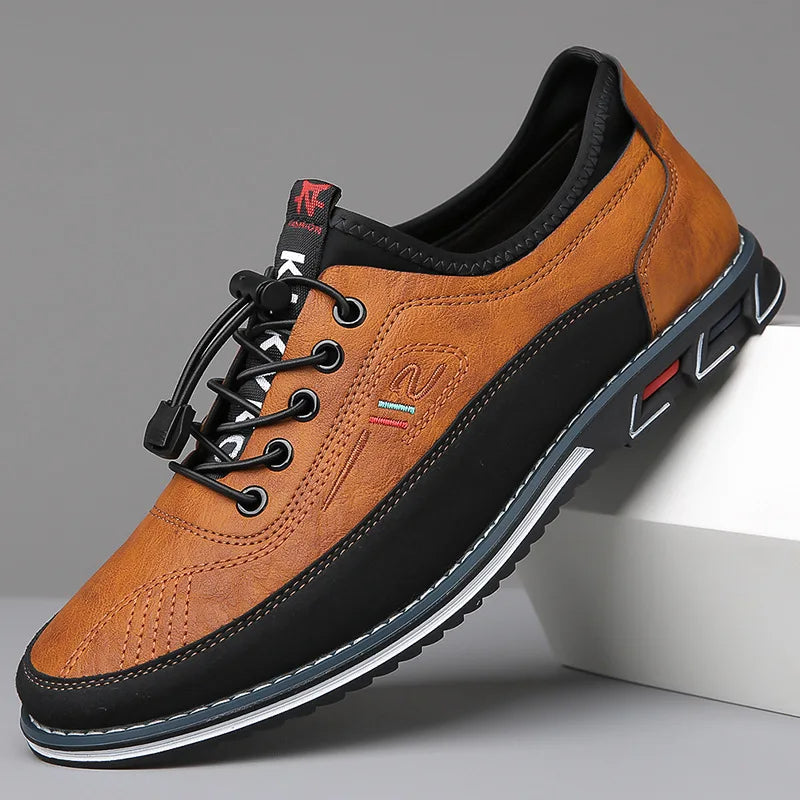 Stijlvolle zwarte heren Oxford-schoenen, ademend en comfortabel, ideaal voor zowel zakelijke als casual gelegenheden.