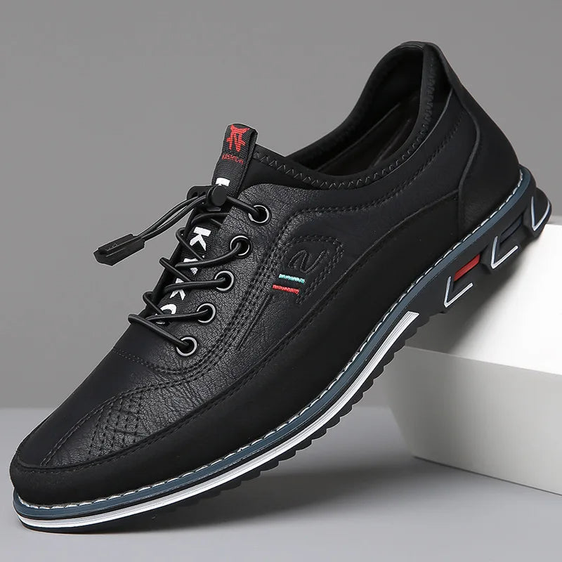 Elegante zwarte Oxford-schoenen voor heren, comfortabel en ademend, voor een verfijnde look.