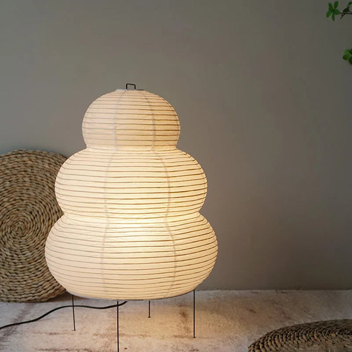 Elegante rijstpapier tafellamp met dimbaar LED-licht, ideaal voor kantoor of woonkamer, zachte, warme sfeer