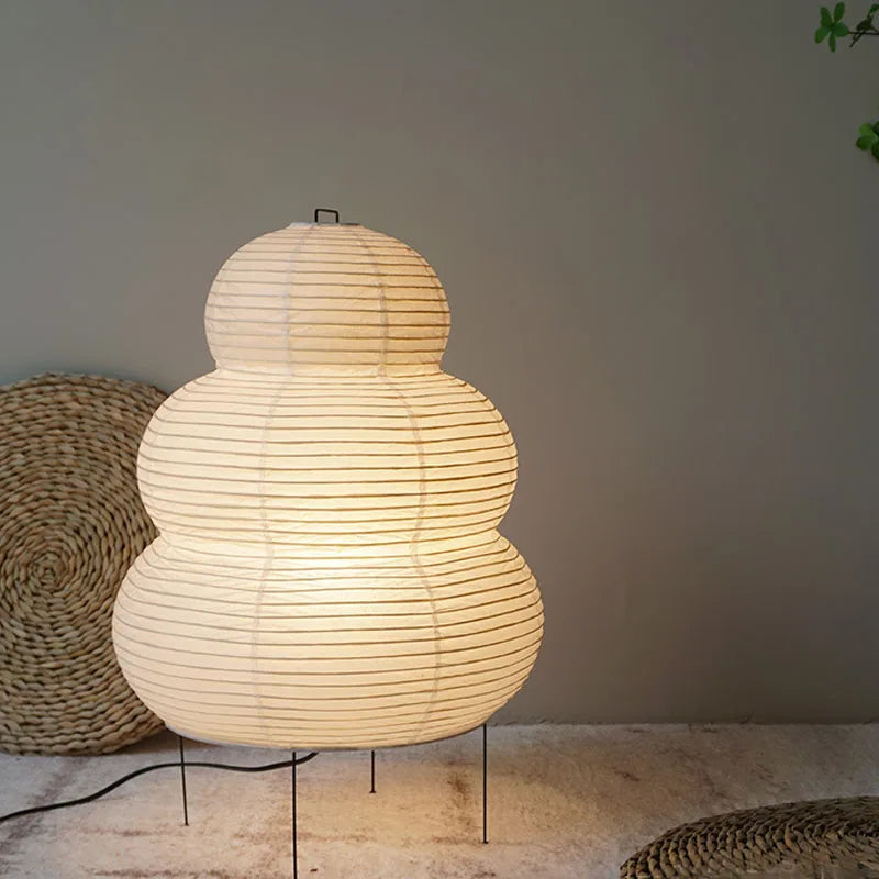 Elegante rijstpapier tafellamp met dimbaar LED-licht, ideaal voor kantoor of woonkamer, zachte, warme sfeer