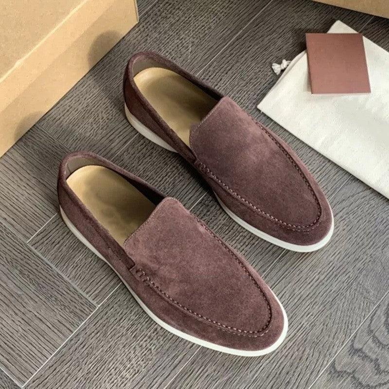 Elegante Ricardo Loafer van hoogwaardig leer, beige, met klassiek design en hoog draagcomfort, herenschoenen.
