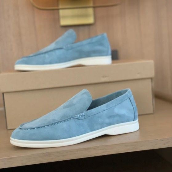 Elegante Ricardo Loafer van hoogwaardig leer, beige, met klassiek design en hoog draagcomfort, herenschoenen.