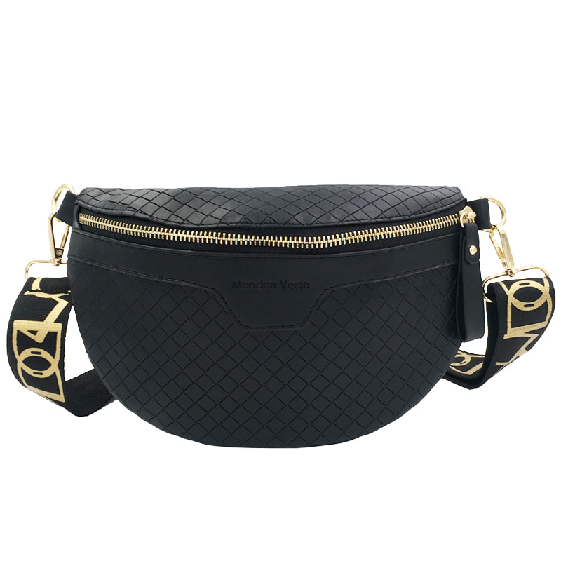 Stijlvolle blauwe Shana dames heuptasje van PU leer, multifunctioneel als crossbodytas of schoudertas, mode accessoire.
