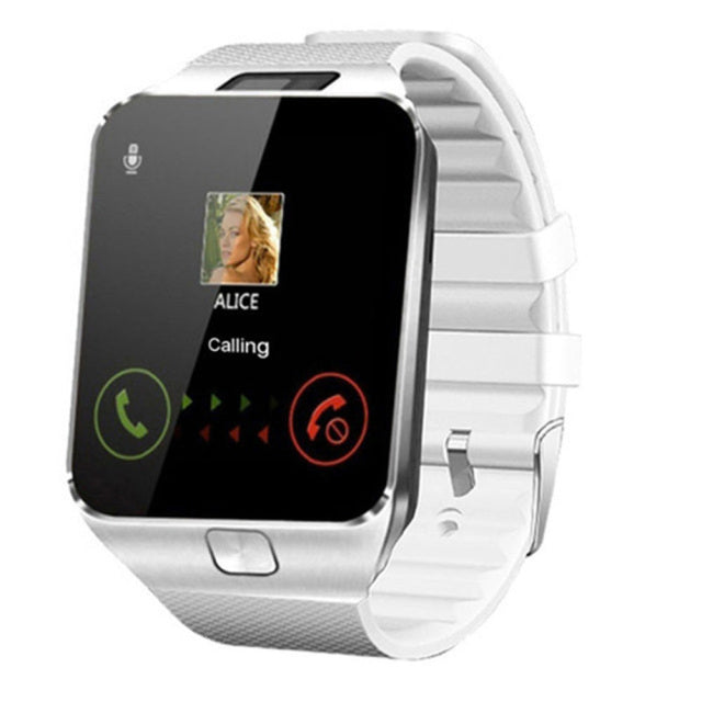 Smartwatch met SIM-kaart, meertalig touchscreen en sportief ontwerp in zwart, ideaal voor dagelijks gebruik en fitness.