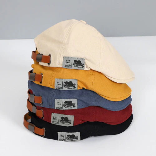 Elegante verstelbare baret voor heren, stijlvol hoofddeksel van wolmix voor diverse gelegenheden.