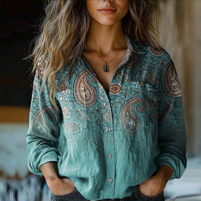 Elegante vintage damesblouse in crèmekleur, flatteuze snit, veelzijdig voor zakelijk en vrije tijd, ademend.