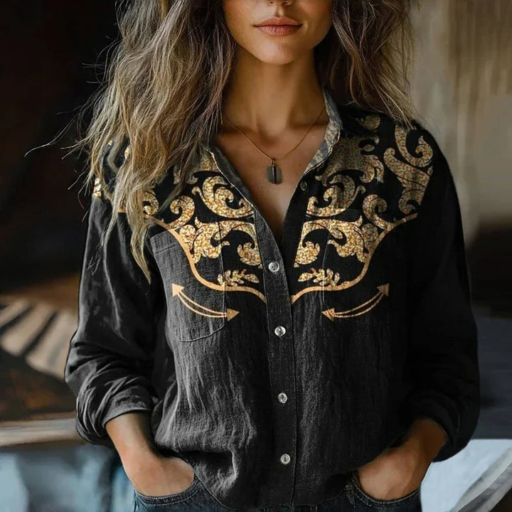 Elegante vintage damesblouse in crèmekleur, flatteuze snit, veelzijdig voor zakelijk en vrije tijd, ademend.