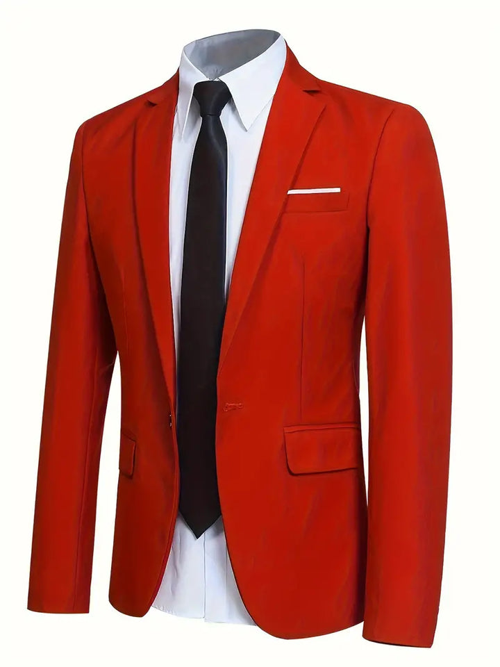 Elegant blauw herenkostuum met zakelijke blazer en broek, ideaal voor formele gelegenheden en moderne heren.