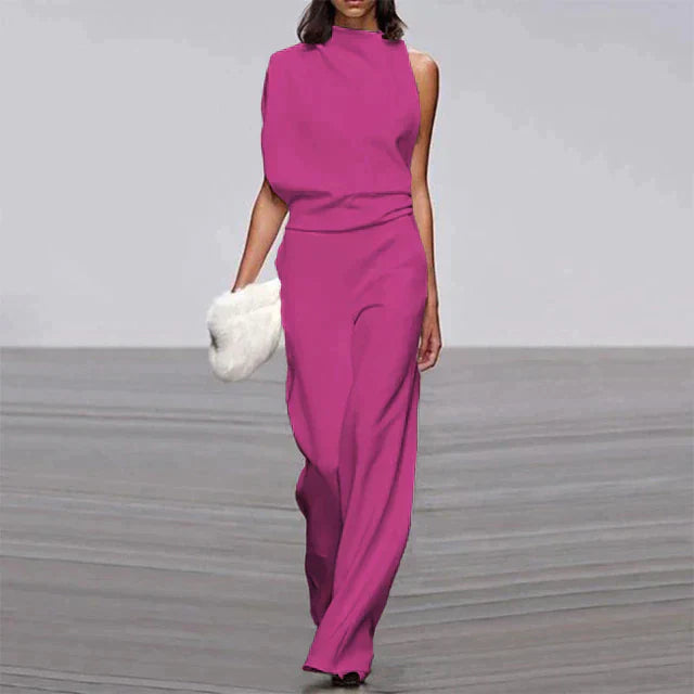 Jumpsuit voor dames in een lichte stof, elegant en ademend voor warme temperaturen